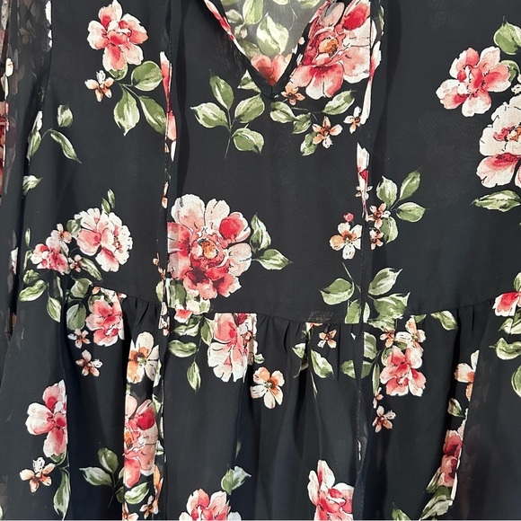 ASOS New Look Floral Peplum Blouse Size 6 - Picture 5 of 11